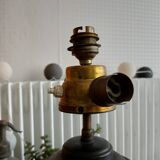 Beautiful old carved wooden lamp base