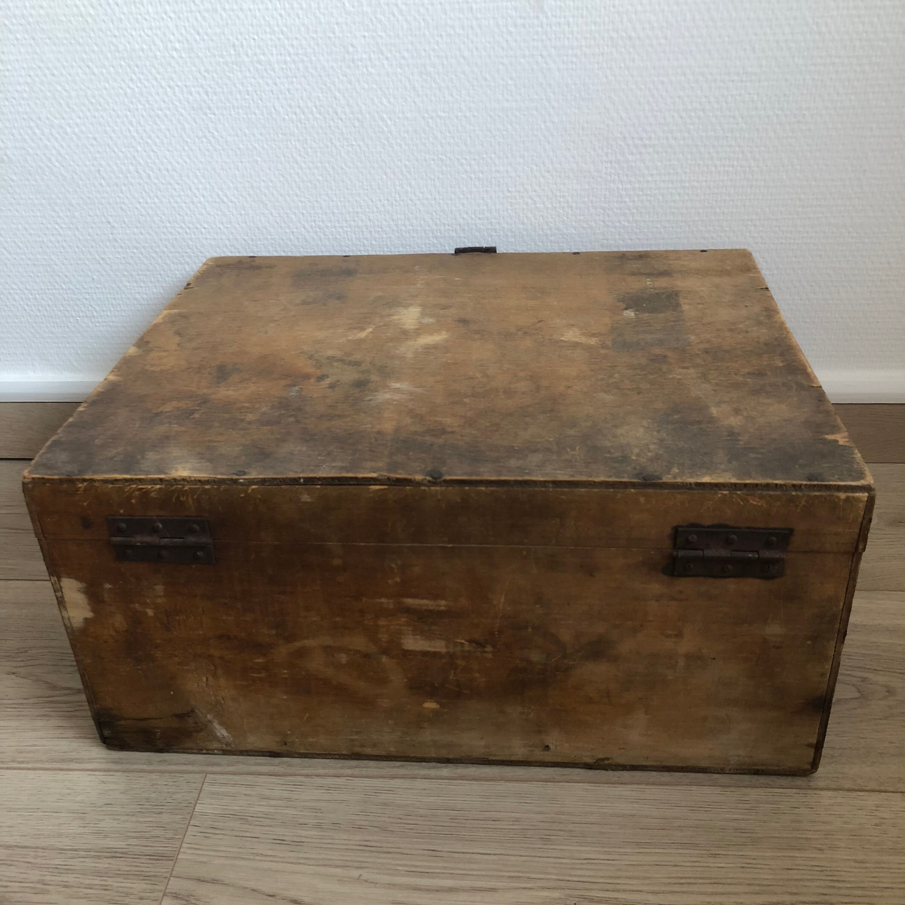 Toys old vintage box 1960 45x35x21cm