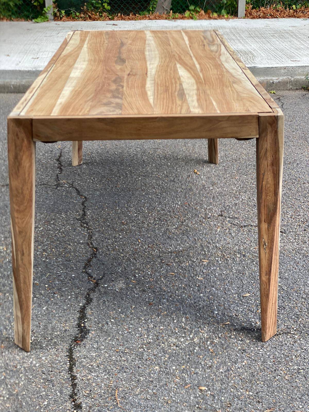 Dining table 175x80 renovated in raw solid acacia Tikamoon 6/8 people