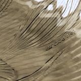 Lot 5 glass plates Arcoroc France smoked pattern flower crocus vintage CANTERBURY