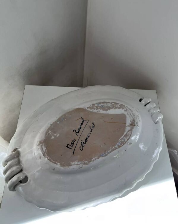 Grand Plat céramiste Marc Roussel Cliousclat Lembo Vallauris