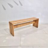 Banc en bois de pin de Charlotte Perriand pour Les Arcs