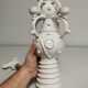 Vase gargoulette candle holder Emile Tessier Malicorne rooster