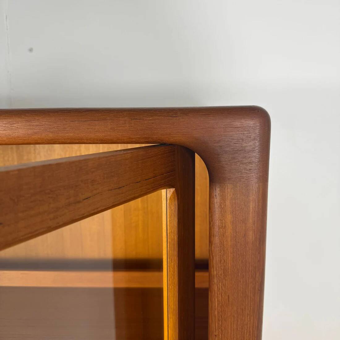 Teak bookcase with glass doors, Denmark 1960