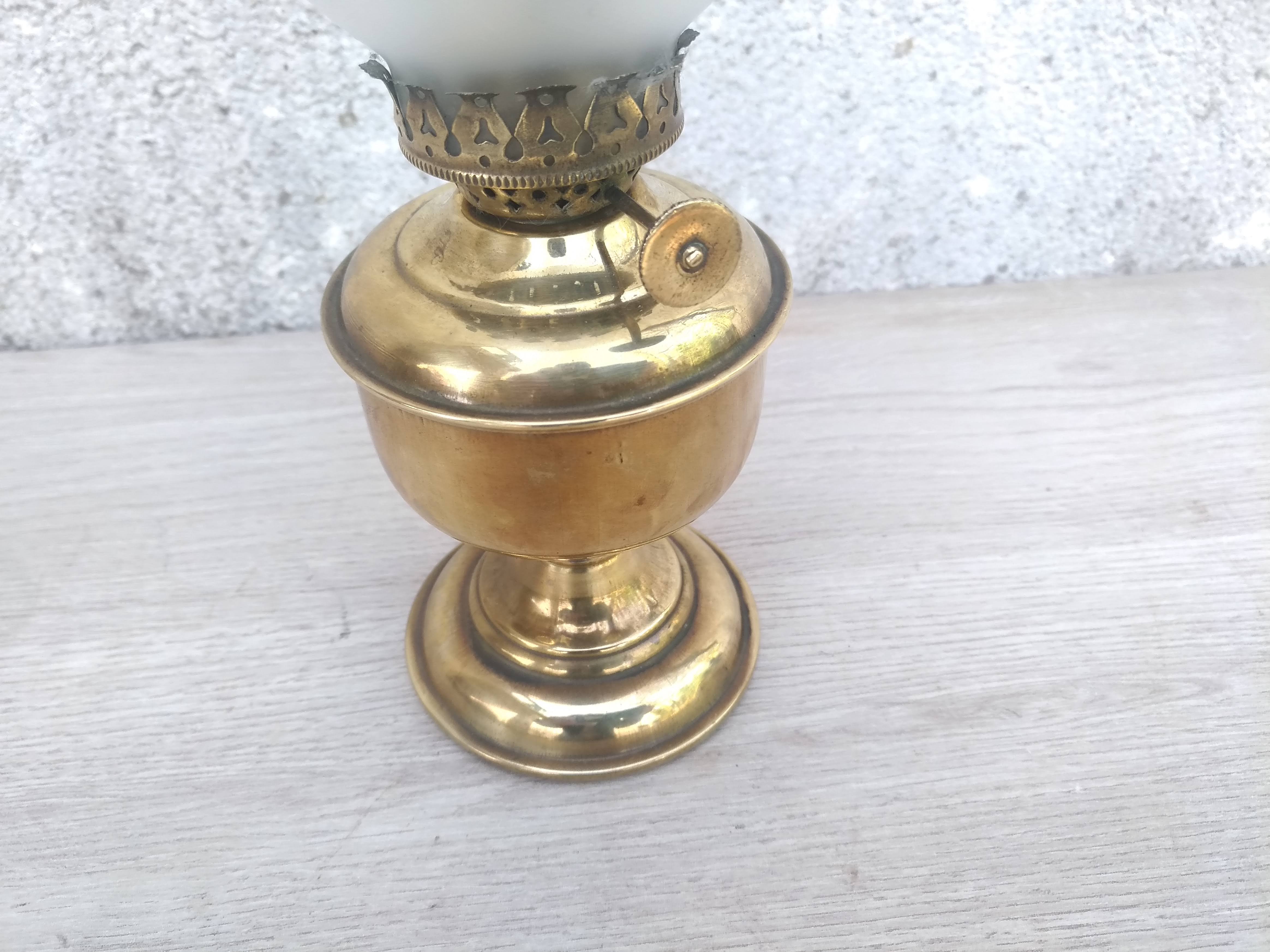 Brass oil lamp