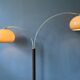Dijkstra Double Arc Mushroom Lampamp | | d’éclairage de l’ère spatiale Rétro Lumière debout des années 70