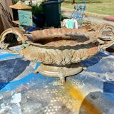 Pair of 1900 Cast Iron Planters from Charleville-Mézières in Rocaille Style