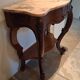 Console Napoleon III mahogany, pink marble top