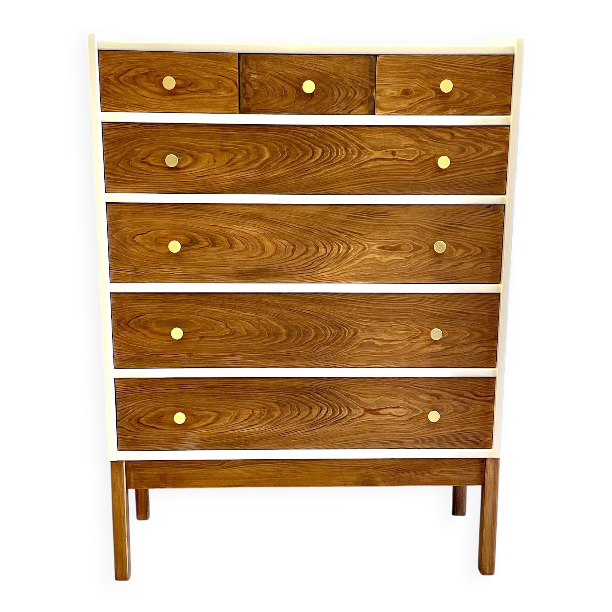 Vintage wooden chest of drawers – Scandinavian style – very good condition