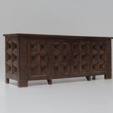 Buffet rustique brutaliste espagnol, années 1960