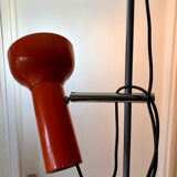 Lampadaire original deux spots orange 1970