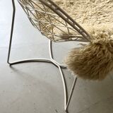 White metal bikini mesh design chair