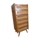Chest of drawers vintage wood and rattan of the 50 feet compass