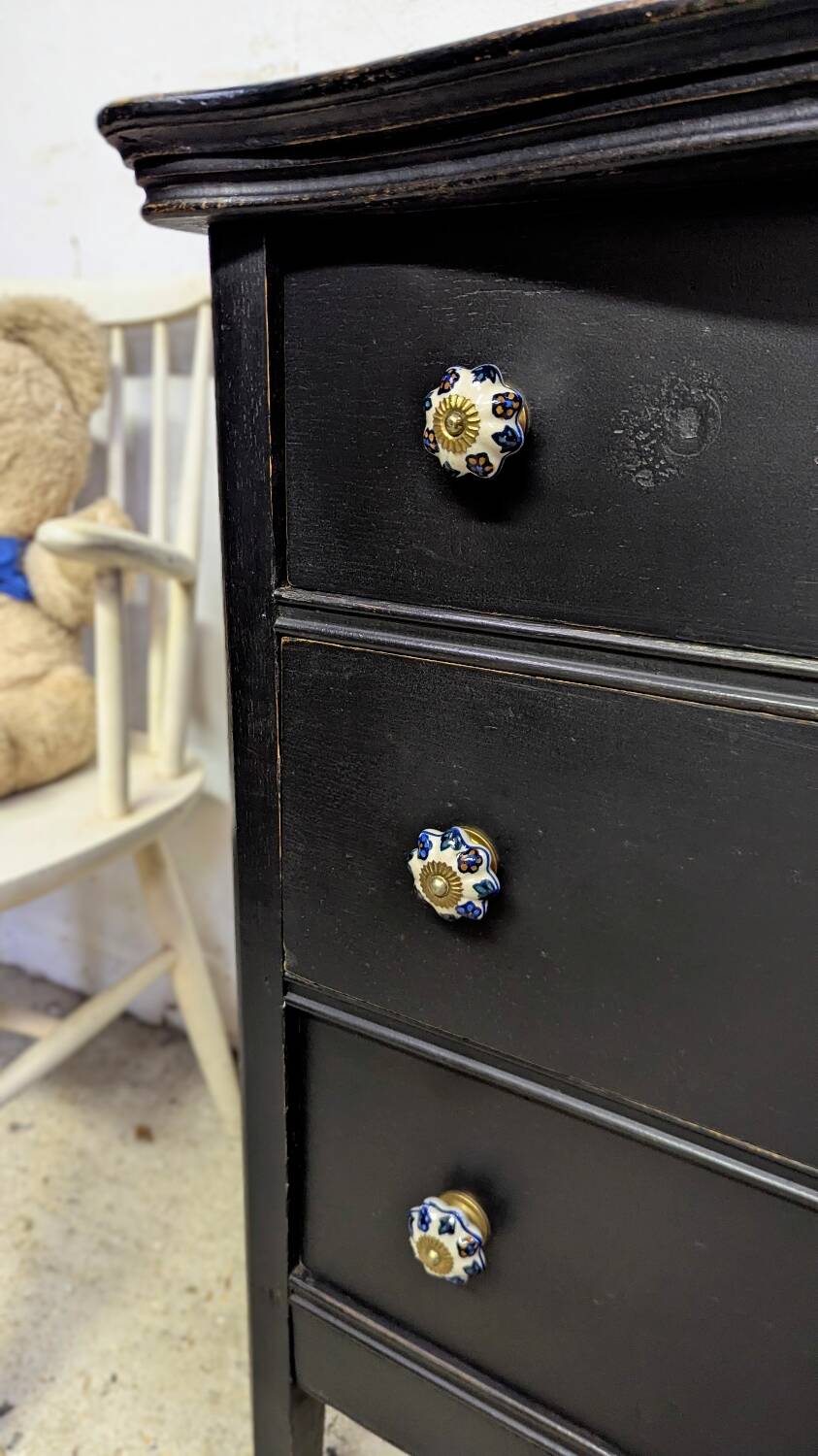 Commode Anglaise Milieu 20e Siècle Patine Shabby