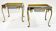 Pair of side tables, glass and brass, 1940s