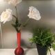 Vase soliflore rouge bordeaux vintage années 70