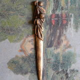 Art Nouveau brass paper cutter