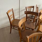 Set of 30 bistro chairs BOIS COURBÉ Vintage 60s mismatched