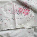 6 serviettes de table rétro motif fleuri vintage