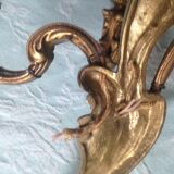 Old triple bronze applique louis XV height 36 cm