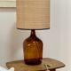 Lampe dame jeanne et rabane