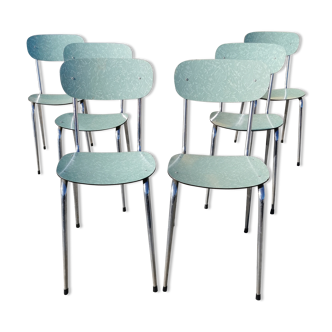 6 Chaises formica  mint année 60