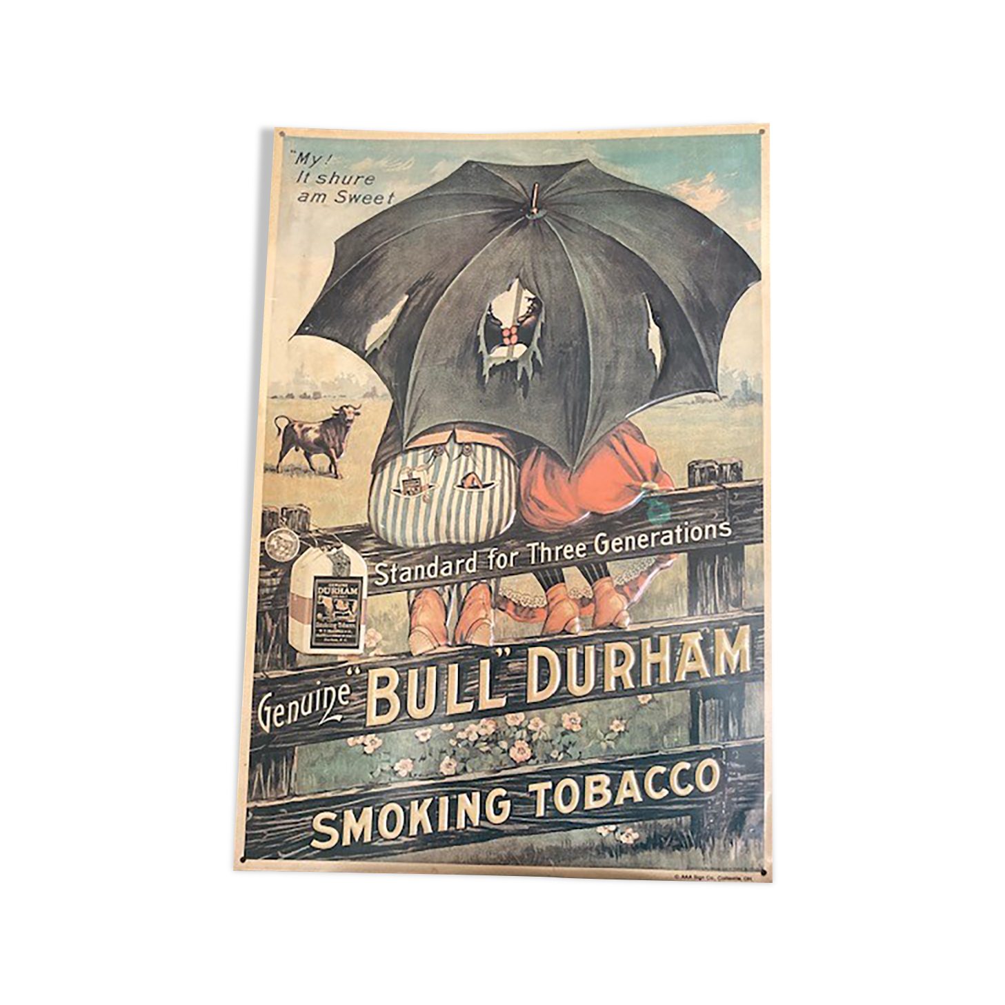 Enamelled plate tobacco vintage