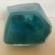 Blue and gold pentagon vase made of glass paste