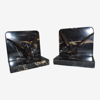Paire de serre-livres en bronze " Aigle "