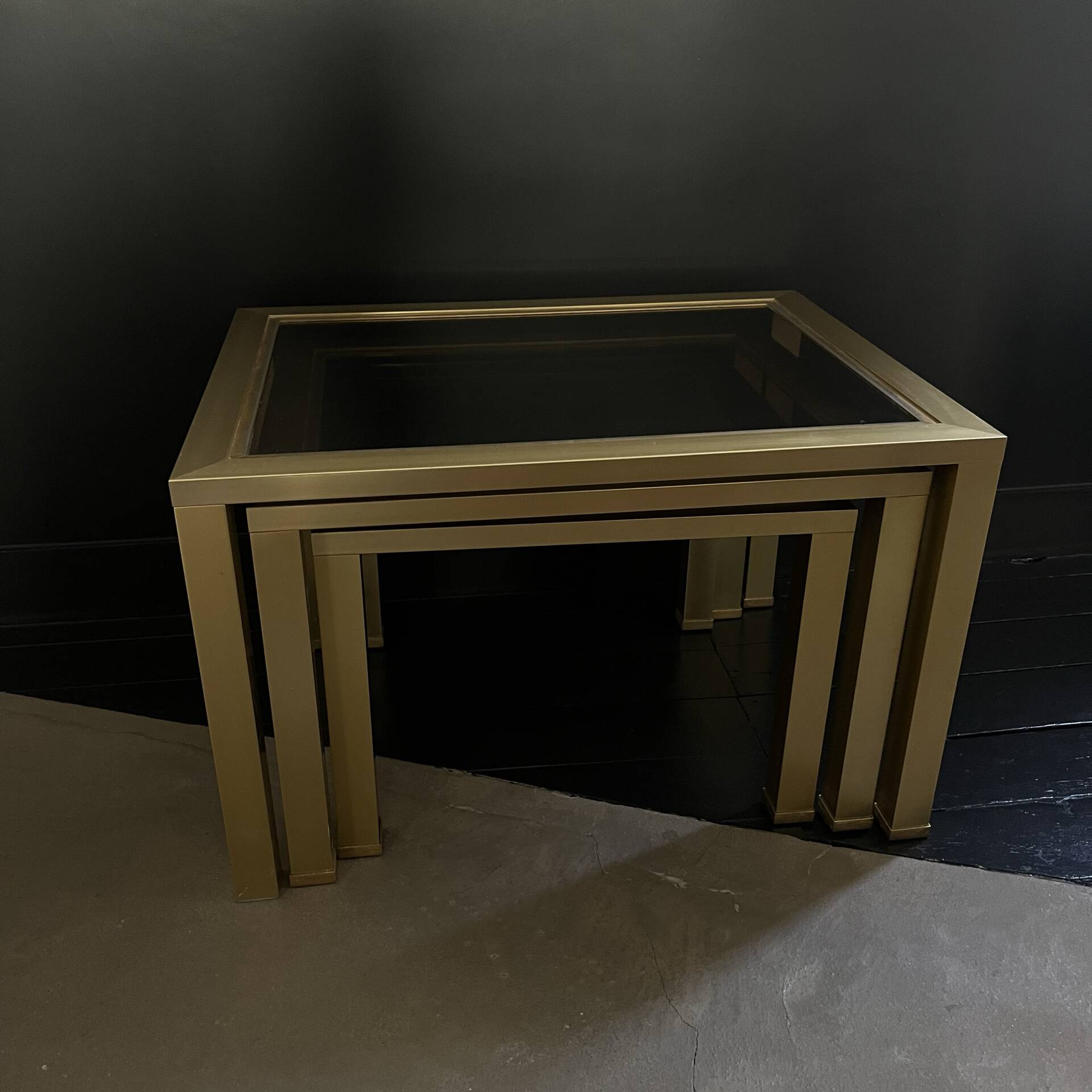 Willy Rizzo coffee table or nesting tables