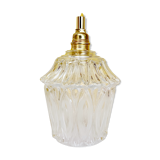 Vintage tulip walking lamp in transparent and frosted glass