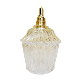 Vintage tulip walking lamp in transparent and frosted glass