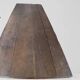 Industrial dining table with cast iron base
