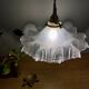 Vintage frosted glass lampshade pendant light