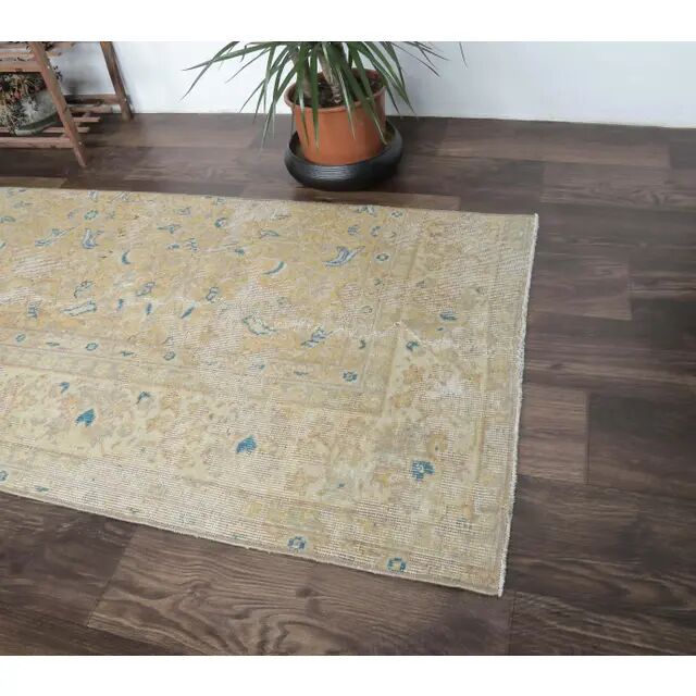 Orange Turkish hand-knotted runner 81x303