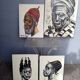 Oil paintings on panel set of 4 Orientalist portrait mid 20th century