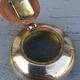 brass and copper navy ink ashtray