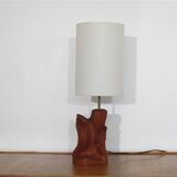 Scandinavian teak monoxyl lamp 1960