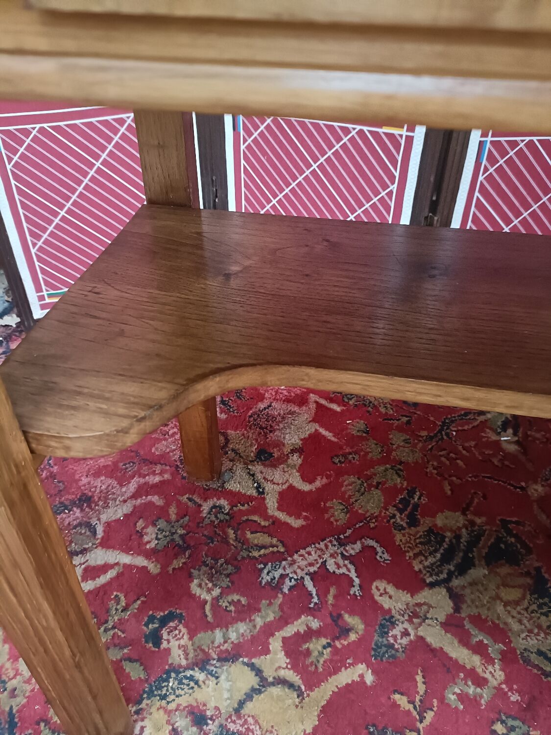 Vintage pine toilet table