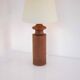 Large mid-century modern Danish teak table lamp