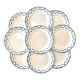 9 19th century ironstone dinner plates from Salins Petit Trianon