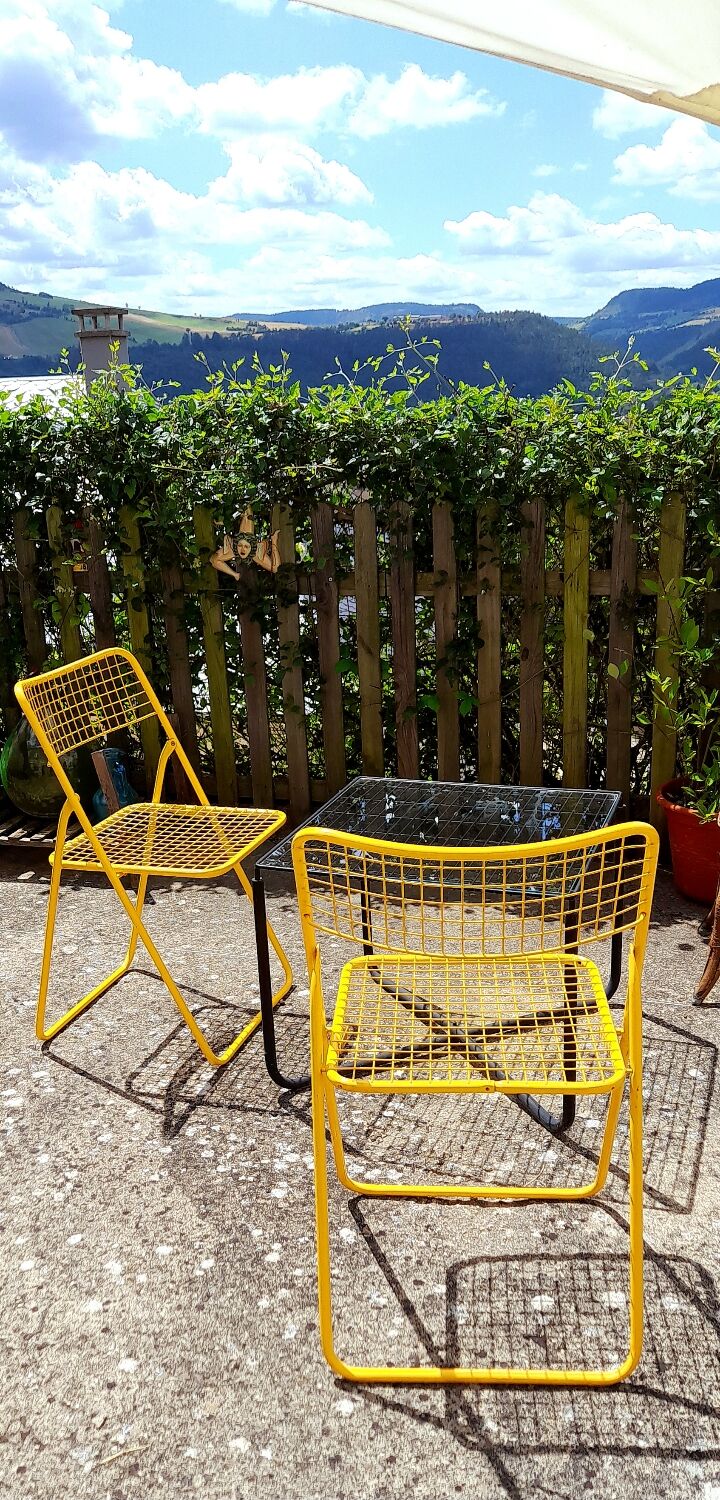 Pair of folding chairs Ted Net N.Gamelgaard 80s