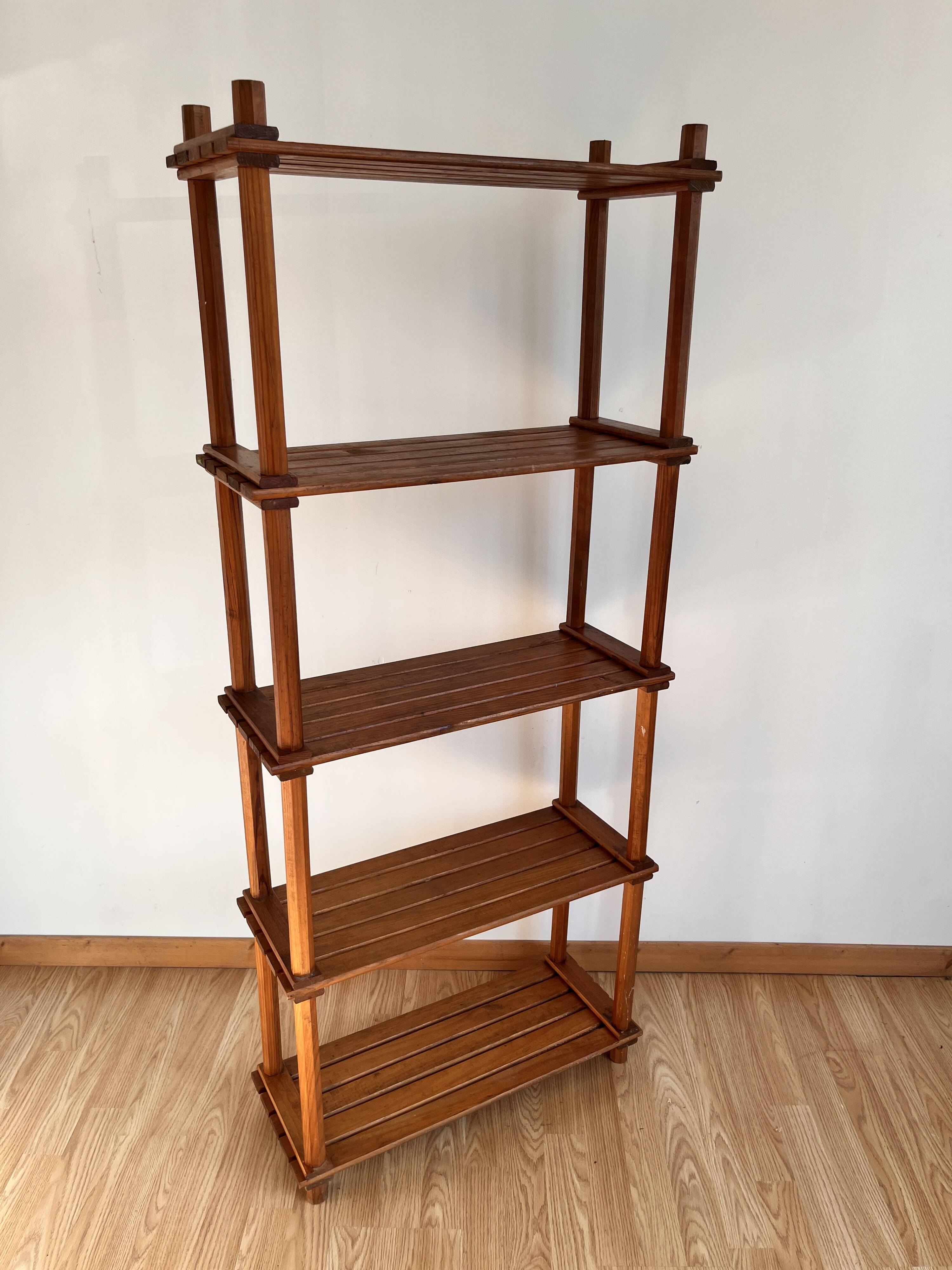 pine bookshelf from the 1970s