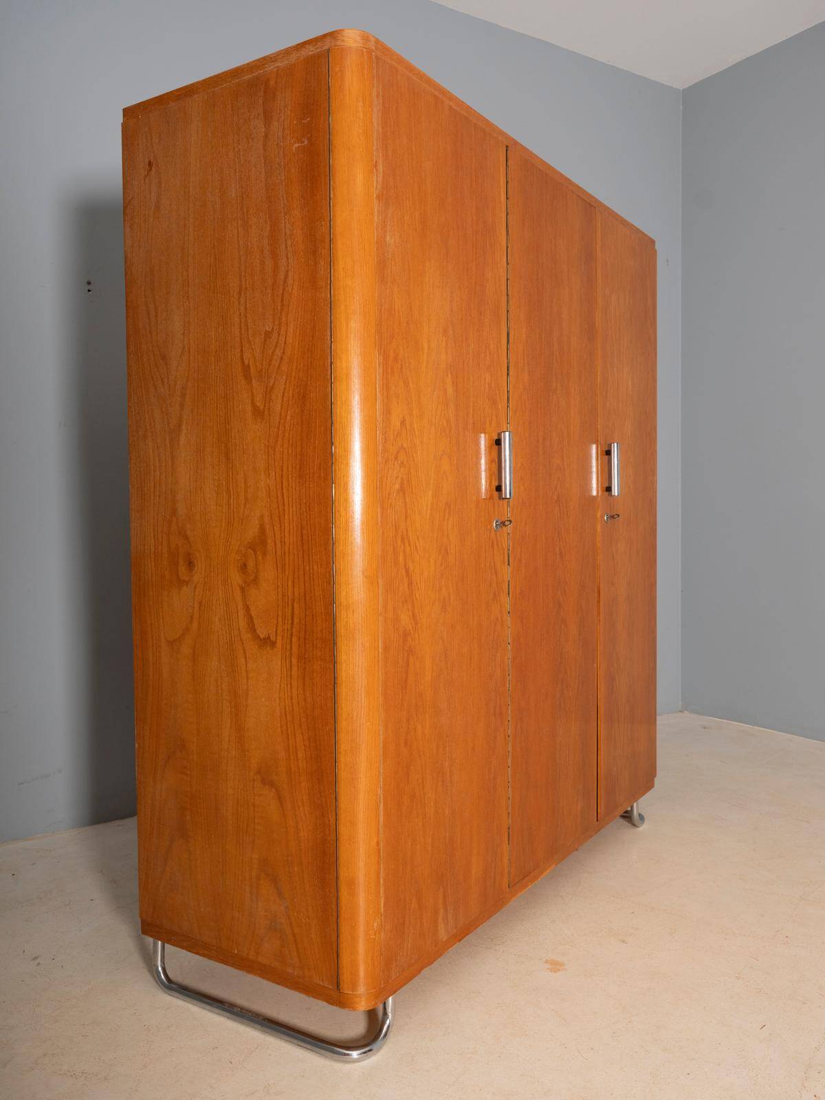 Wardrobe Cabinet, Vichr & Co., 1930s, Czechoslovakia
