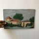 Painting oil old naïve landscape