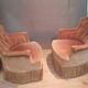Paire de fauteuils crapaud