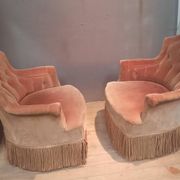 Paire de fauteuils crapaud