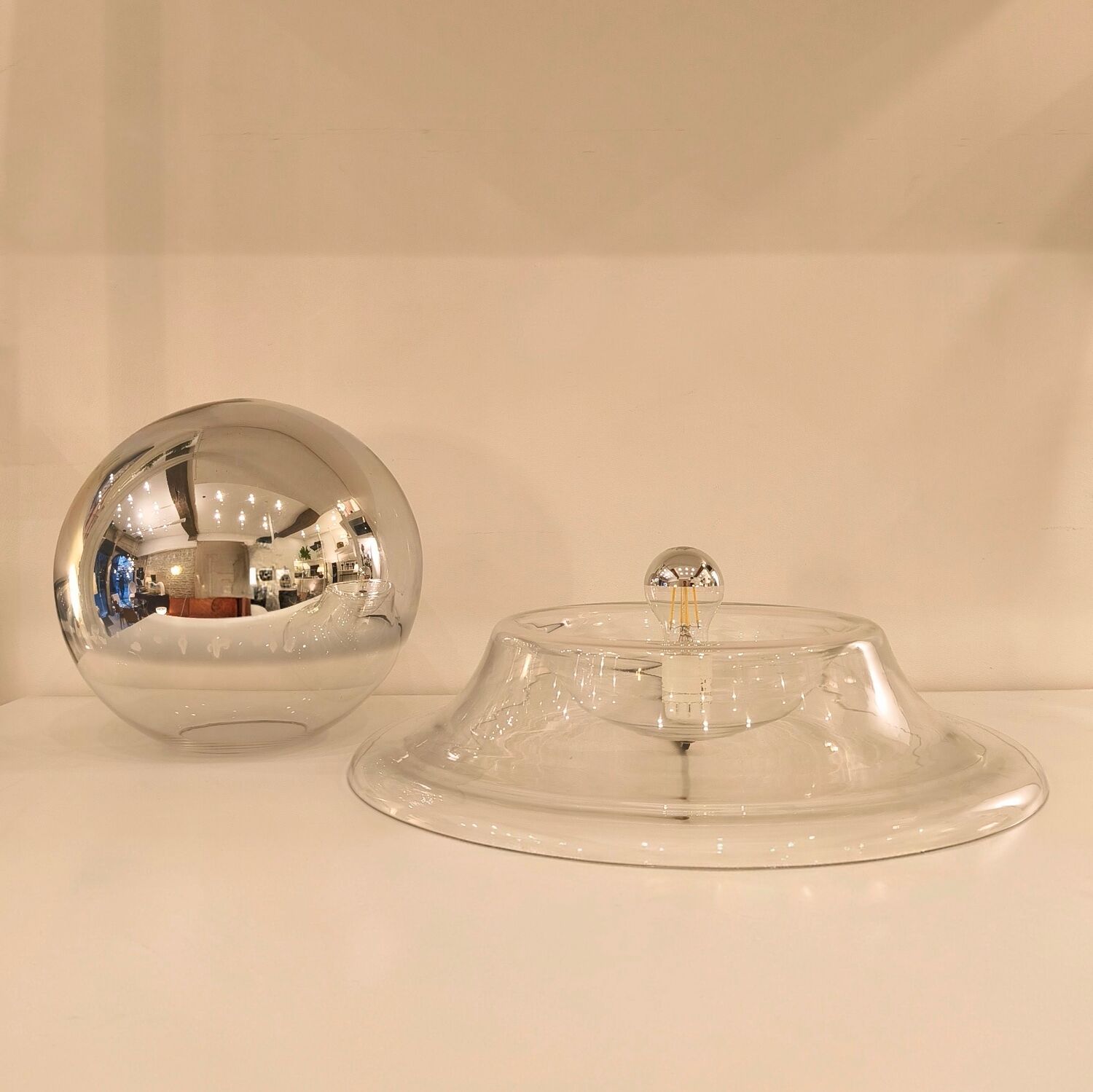 Important table lamp in glass, design by Ornella Noorda, Venini, 1970.