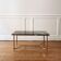 Neoclassical coffee table with Alpine green marble and brass, 1960s/70s.
