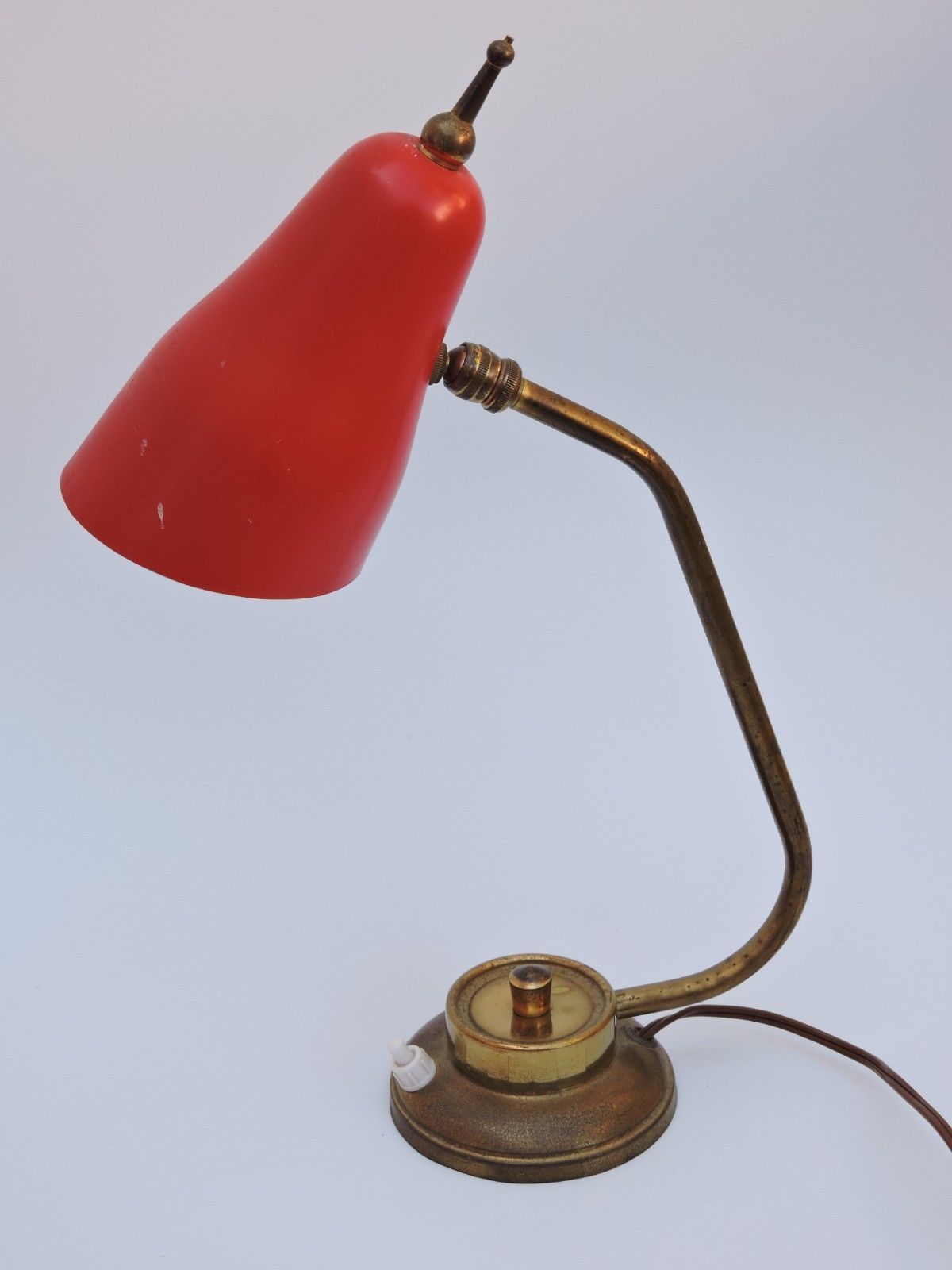Vintage tole and brass design office lamp